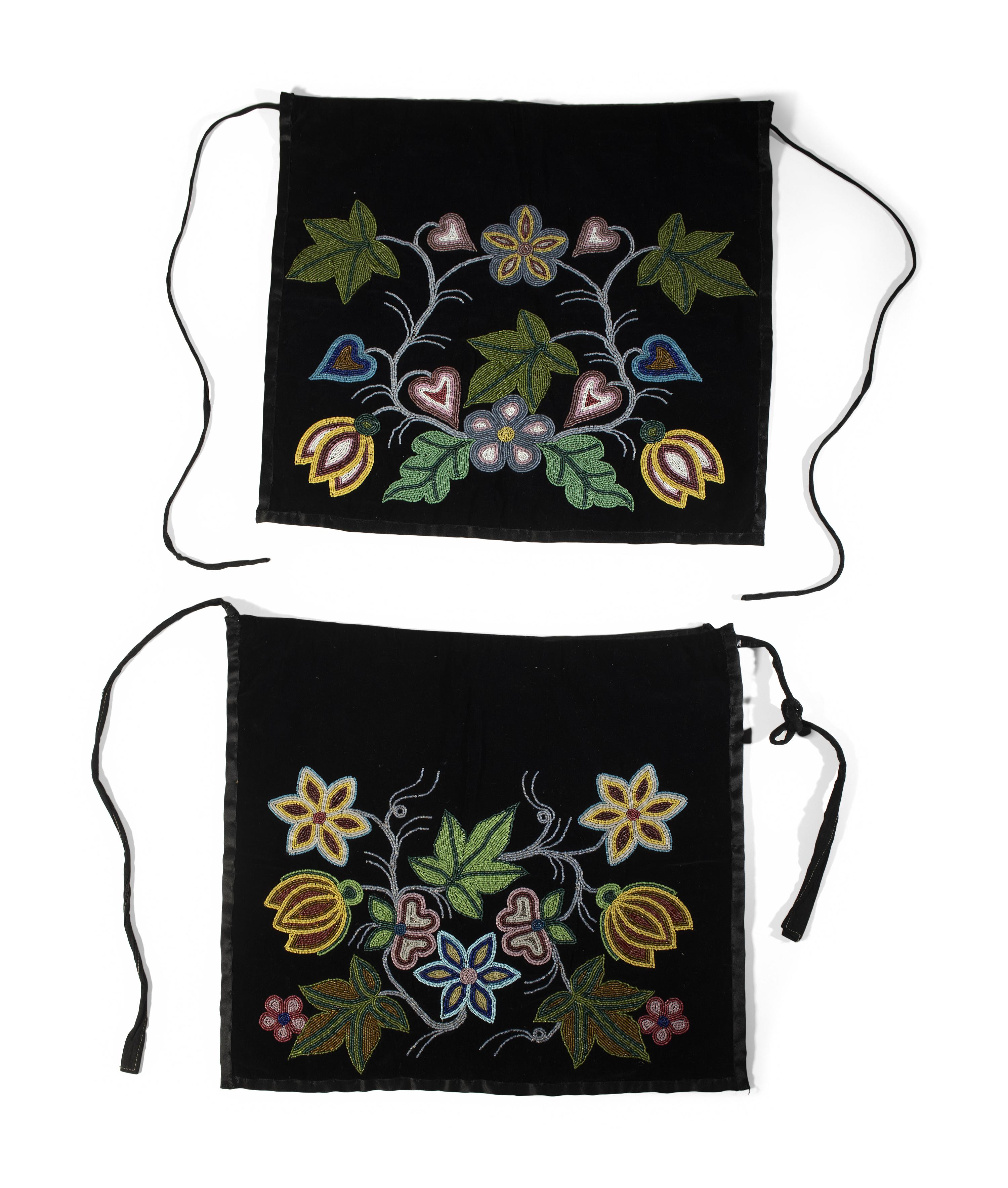 Anishinaabe Beaded Skirt, Half Leggings, and Pillow Case