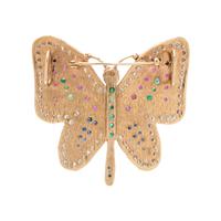 DIAMOND AND MULTIGEM BUTTERFLY PENDANT/BROOCH