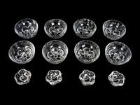 A Set of Eight Daum Fruit Bowls and Four Salts