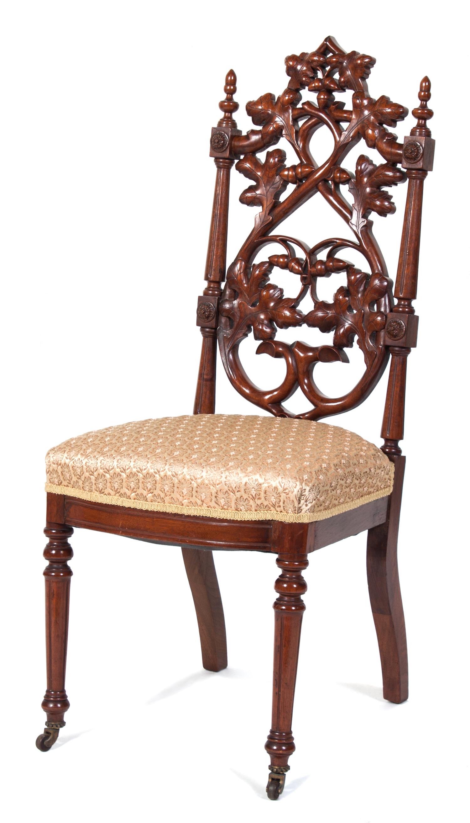 A Carved Side Chair Height 40 1/2 inches.