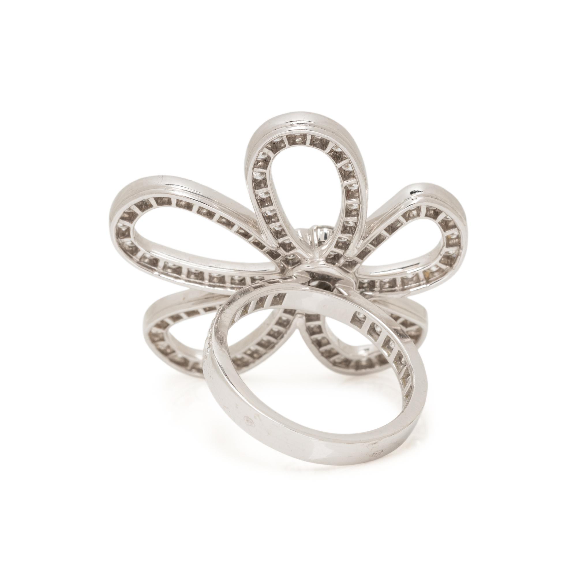VAN CLEEF & ARPELS, DIAMOND AND WHITE GOLD 'FLOWER LACE' RING