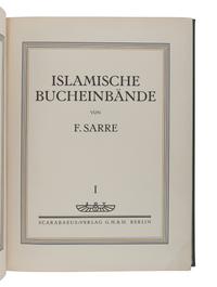 [MIDDLE EASTERN ART]. SARRE, Friedreich (1865-1945). Islamische Bucheinbande. Berlin: Scarabaeus Verlag, preface dated 1923.