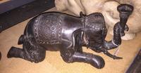 A Bronze Elephant Figure Length 20 inches.