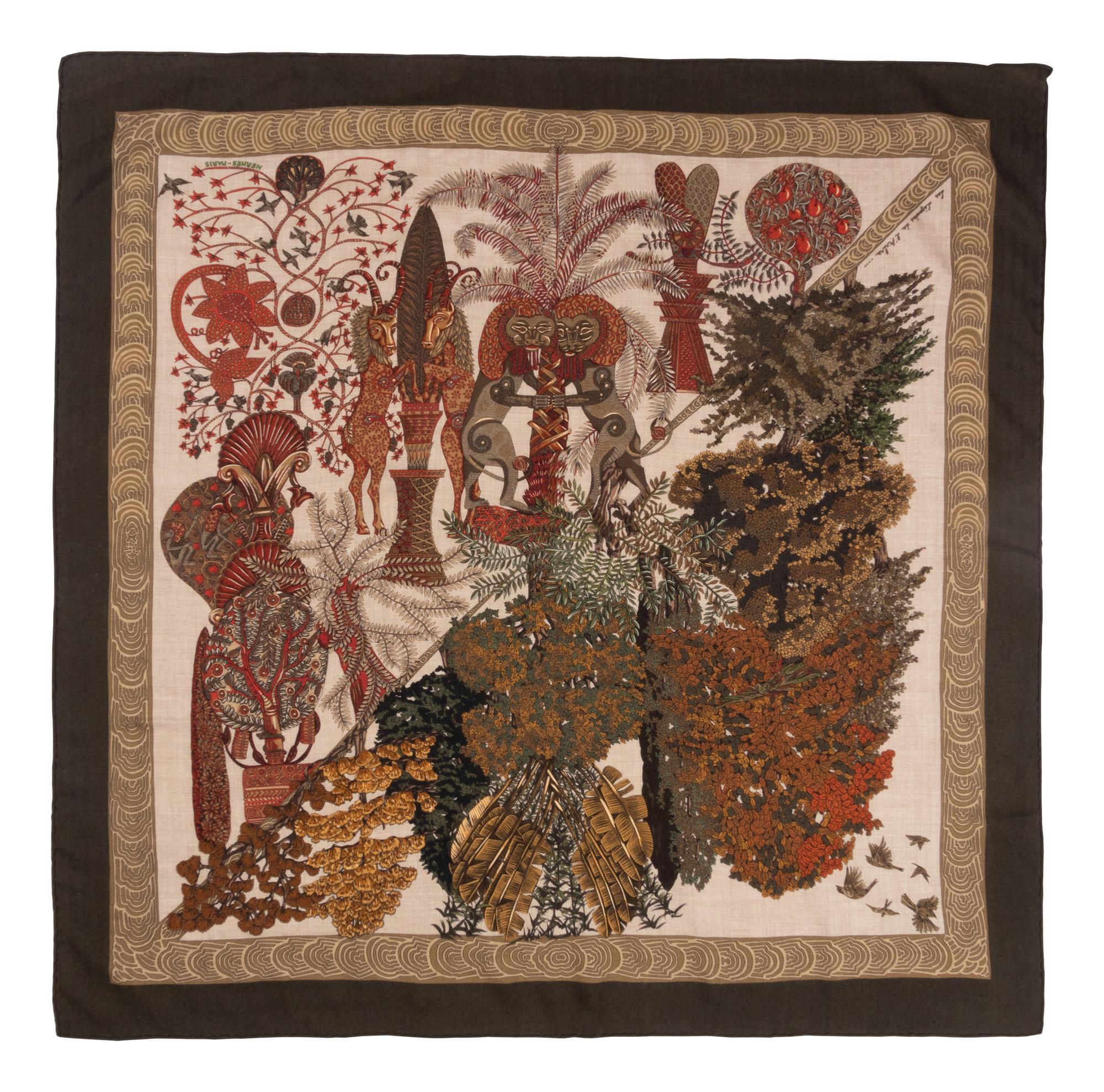 Two Hermès 90cm Cashmere/Silk Scarves