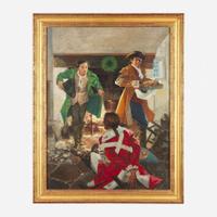 Charles Hargens (American, 1893-1997) Serving the Turkey (Christmas)