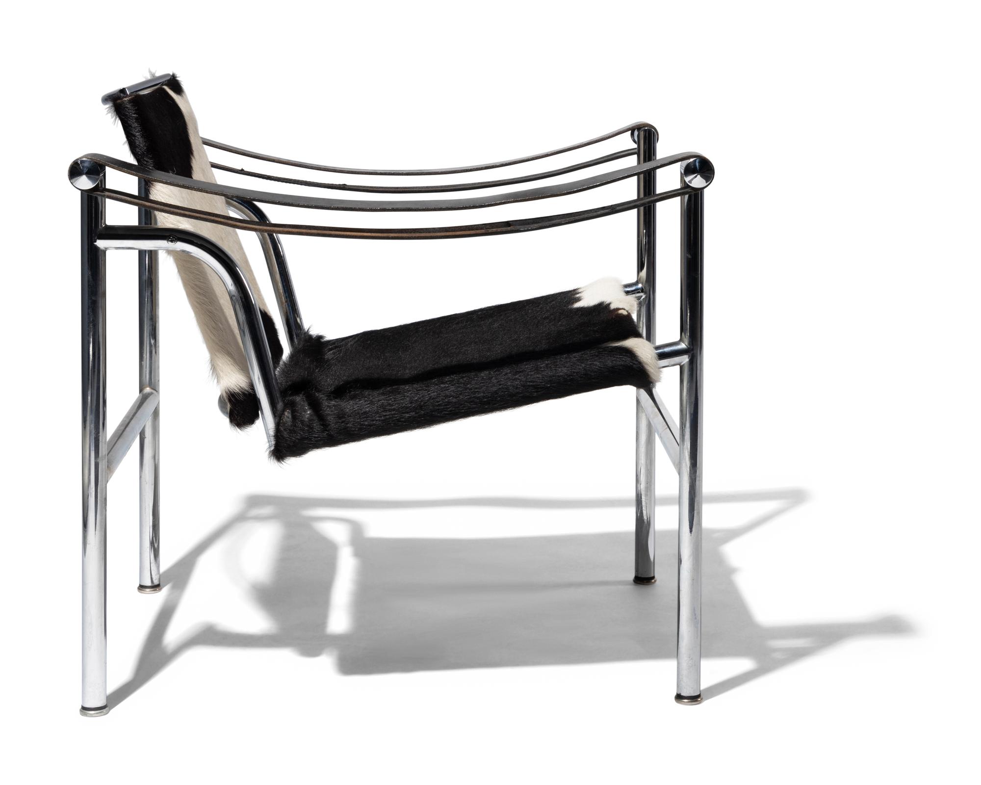 Pair of Ponyskin LC1 Basculant Chairs Cassina, Italy