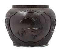 A Japanese Bronze Jardinière