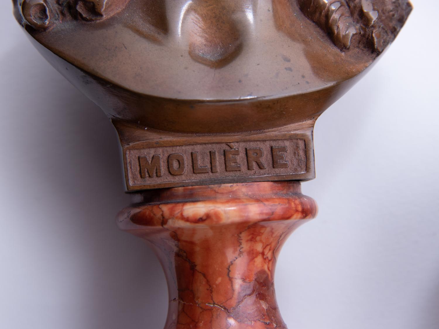 Seven Continental Bronze and Cast Metal Diminutive Busts