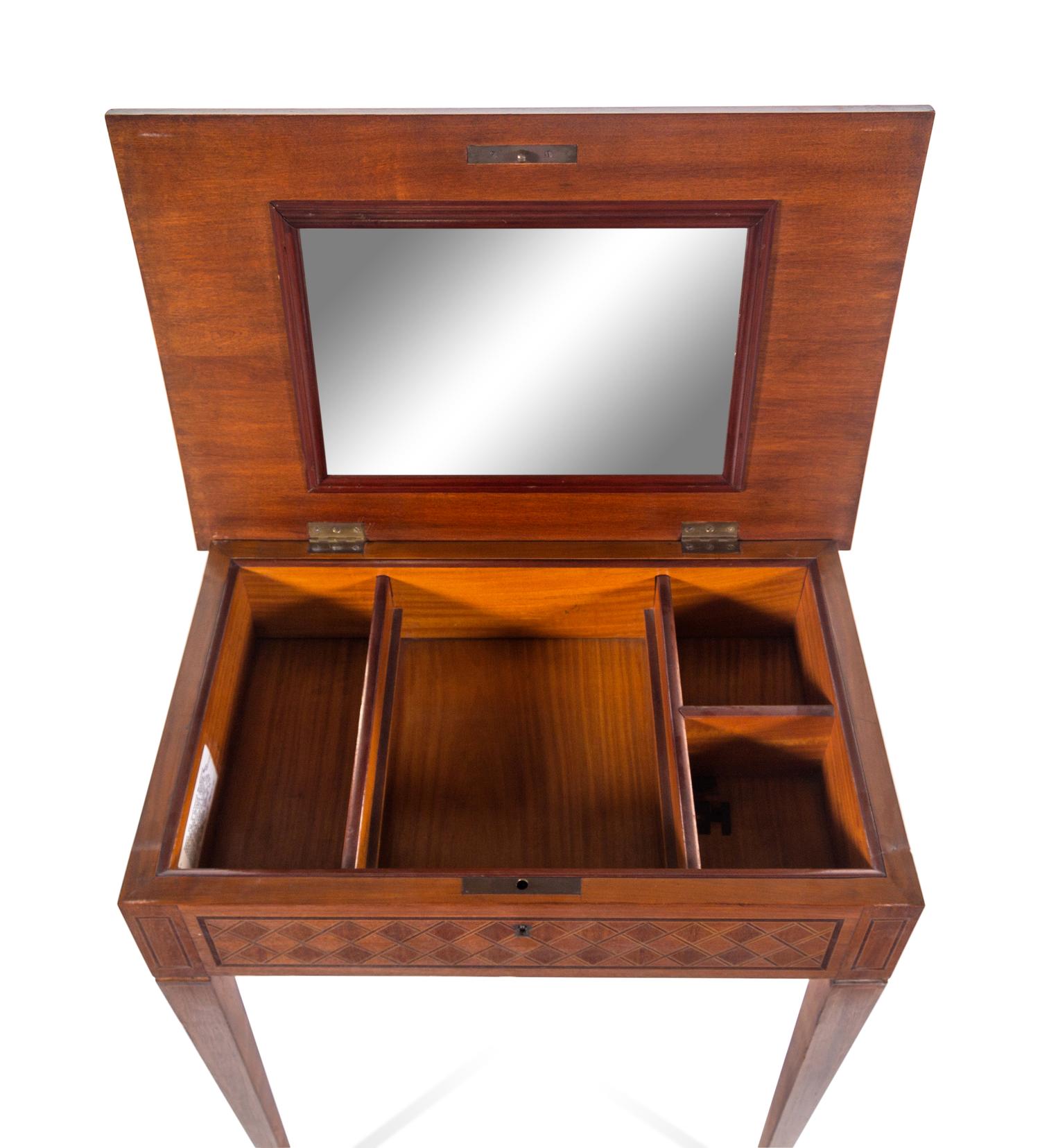 A Directoire Style Fruitwood Parquetry Dressing or Work Table