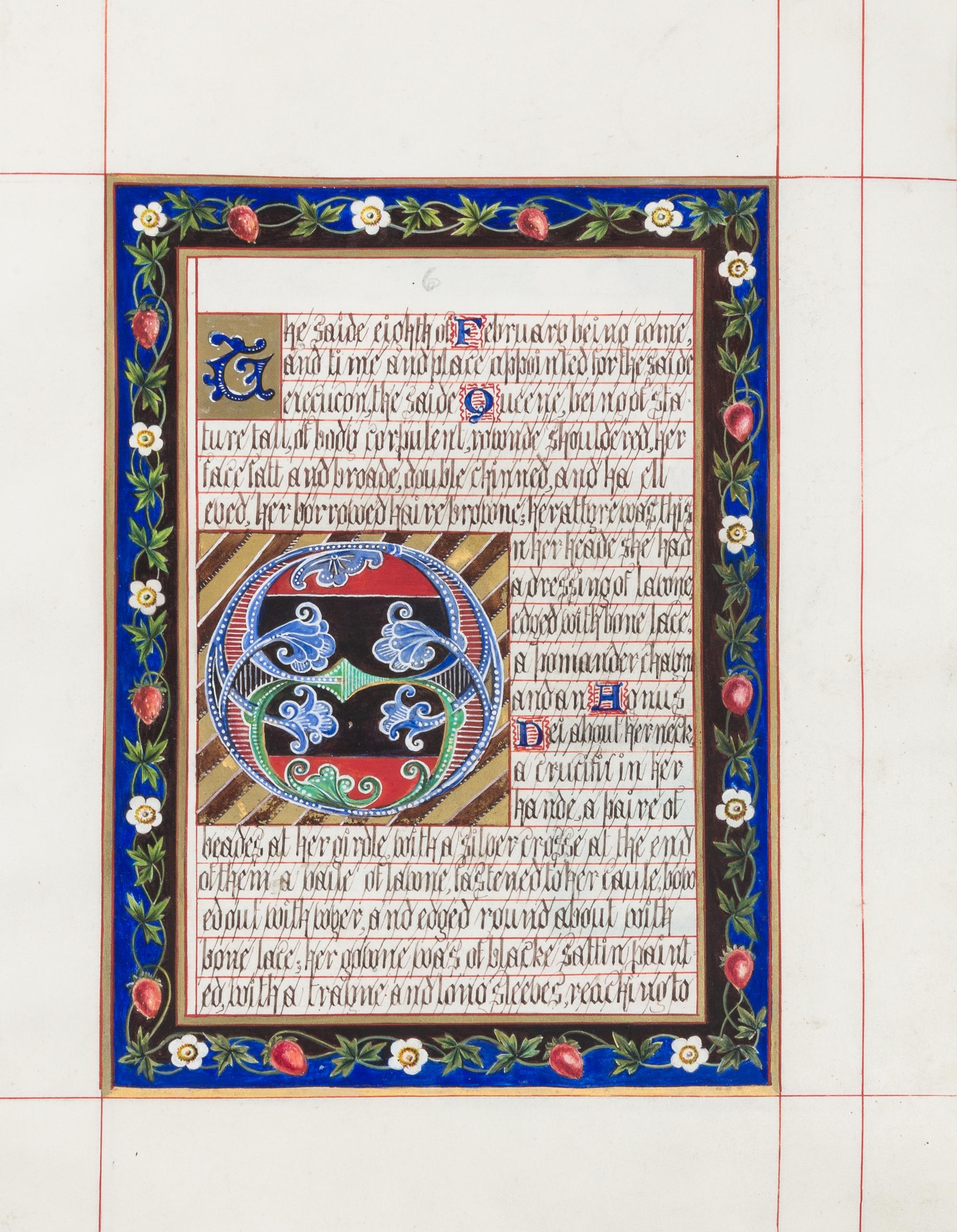 [ILLUMINATION]. STRACEY, Charlotte, calligrapher. Cover title: Illuminations. Executed by Charlotte, Lady Stracey, Rackheath, 1853.