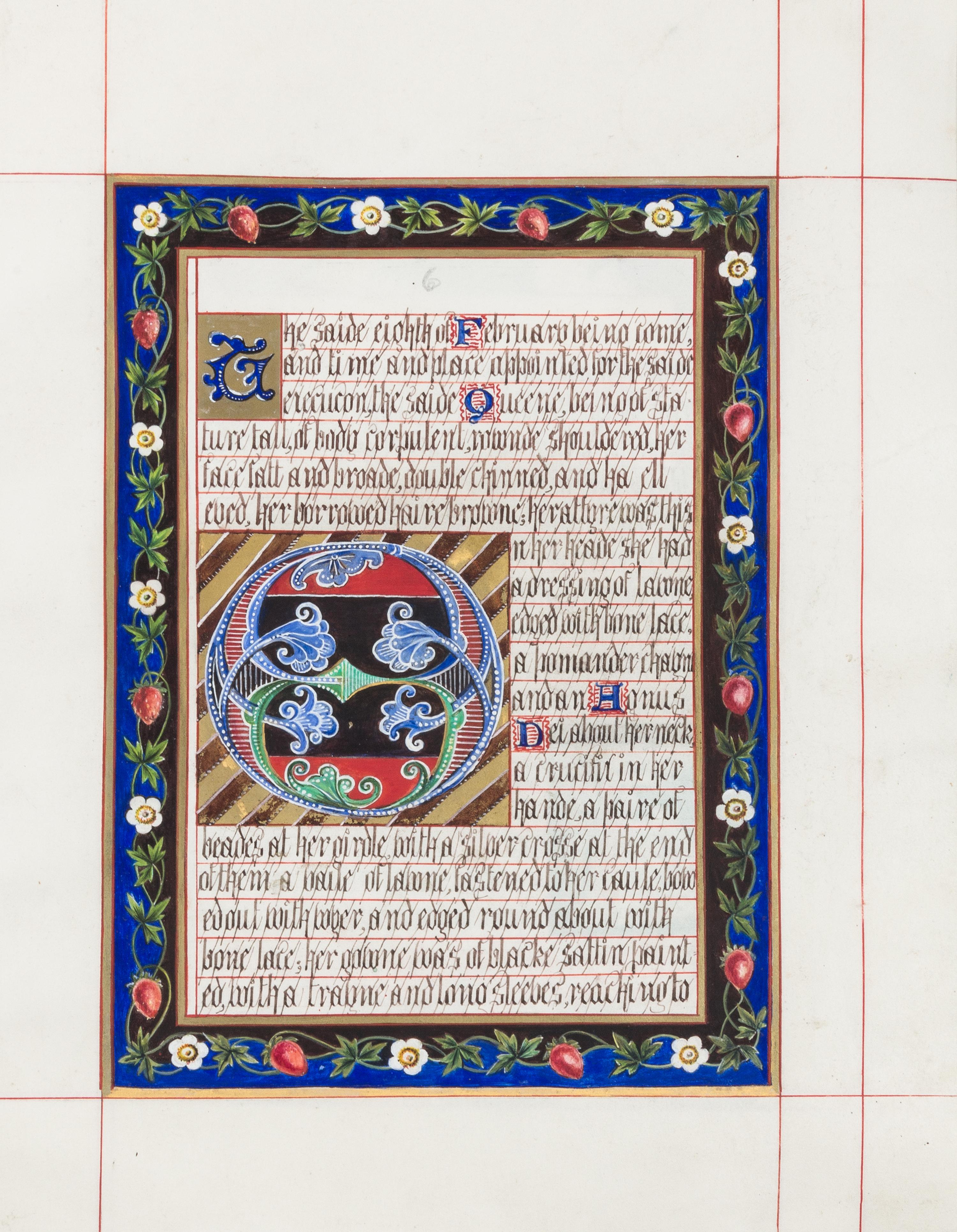 [ILLUMINATION]. STRACEY, Charlotte, calligrapher. Cover title: Illuminations. Executed by Charlotte, Lady Stracey, Rackheath, 1853.
