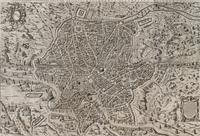 [ROME] -- DU PÉRAC, Etienne (ca 1525-1604). Urbis Romae Sciographia ex Antiquis Monumentis Accuratiss Delineata Descrizione . Rome: Giovanni Giacomo de Rossi, ca 1730.