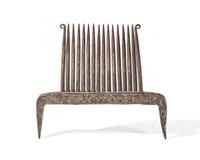 A Wrought Iron Flax Comb, Probably French, Dated "1844"
