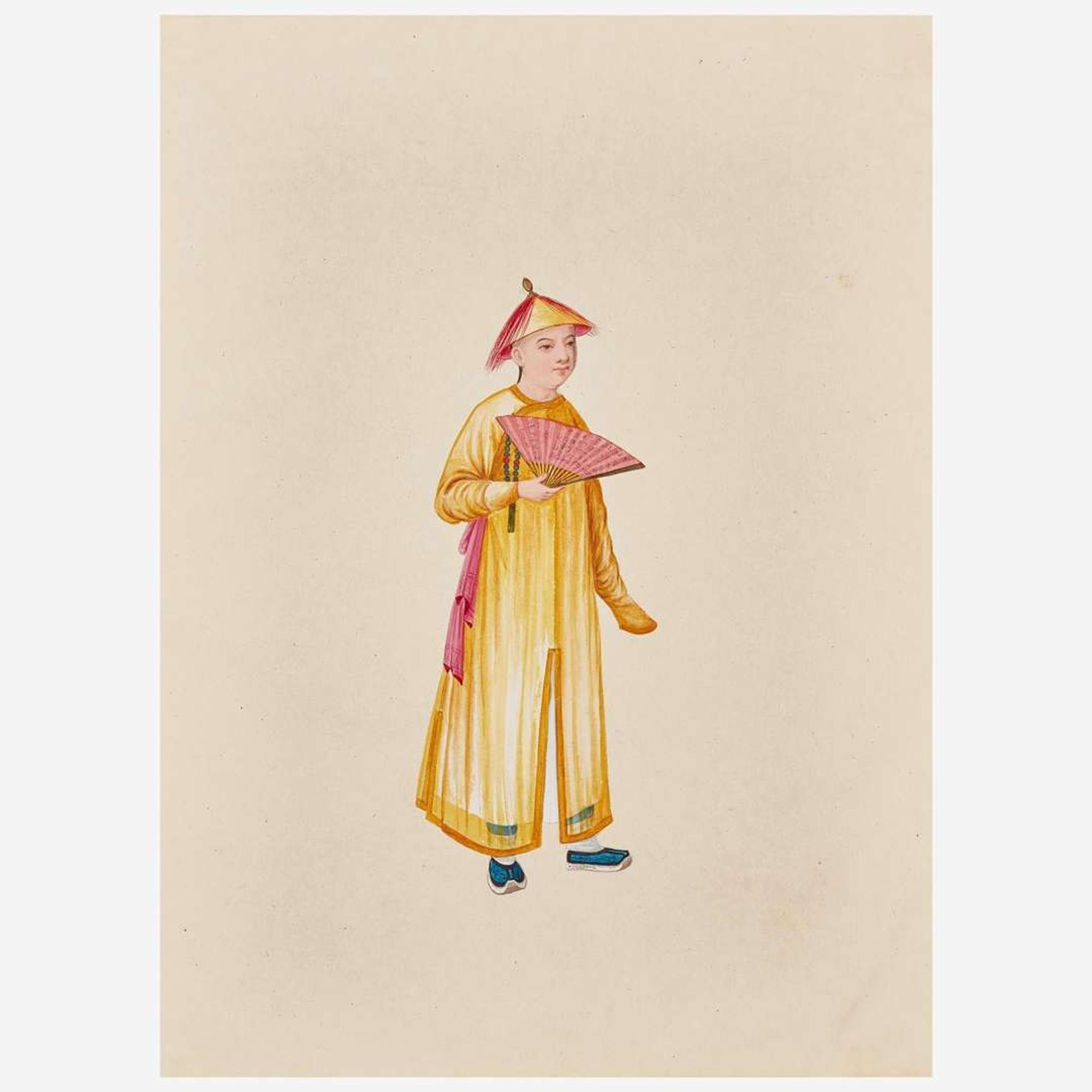 Chinese School 19th century Group of Thirteen Works Depicting Chinese Occupations
