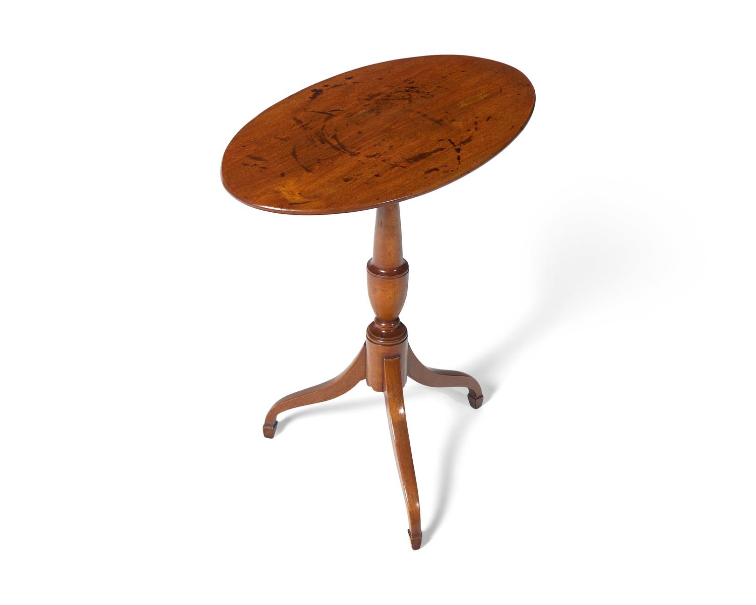 A Federal Cherry Tilt-Top Candlestand
