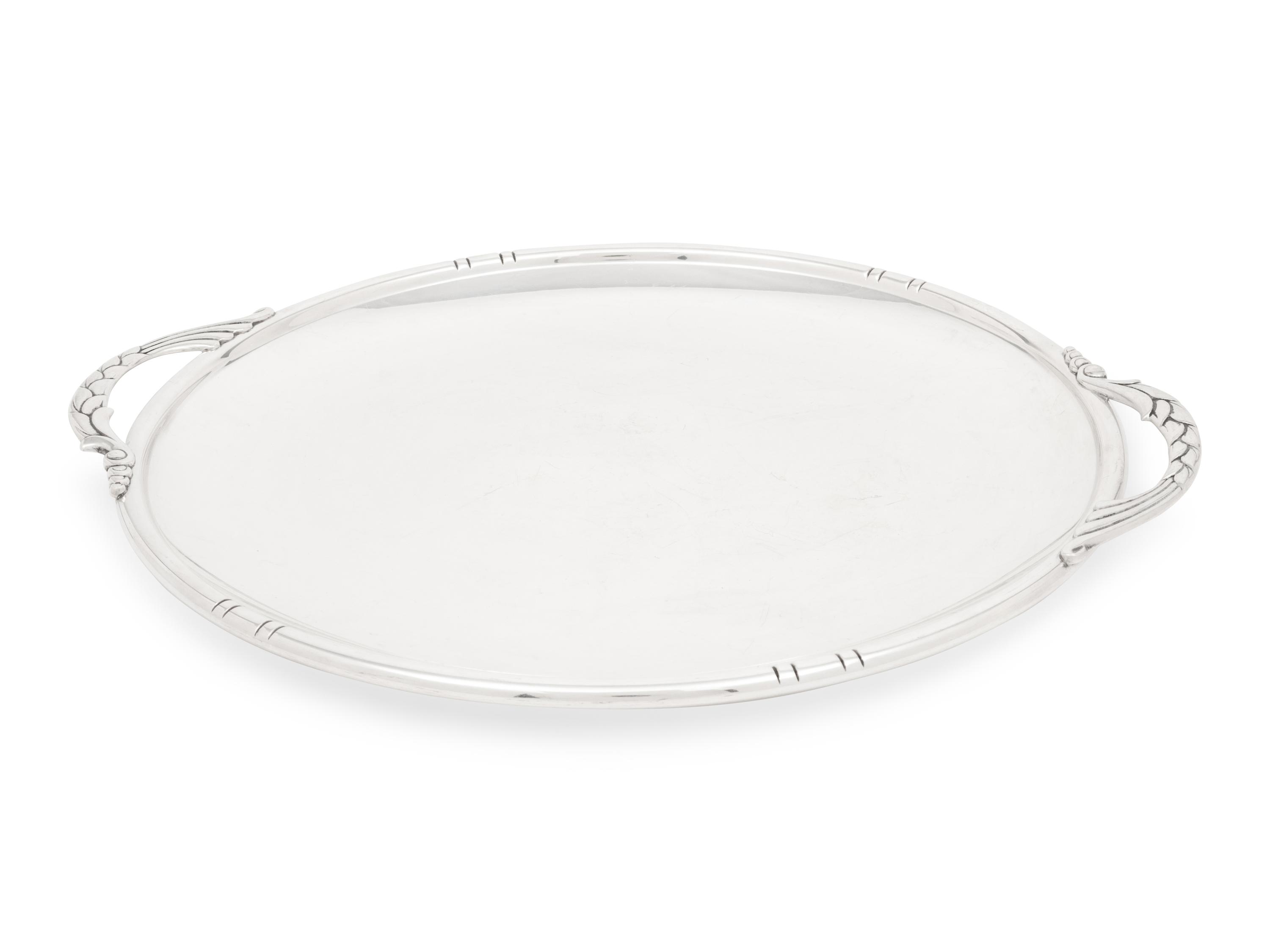 A Randahl Arts and Crafts Silver Serving Tray