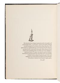 [SOBOTA, Jan (1939-2012), binder]. CHESNUTT, Charles Waddell (1858-1932). Baxter's Procrustes . Cleveland: Rowfant Club, 1966.