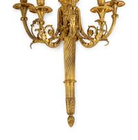 A Pair of Louis XVI Style Five-Light Sconces