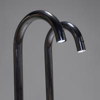 Near pair of Tube floor lamps, c. 1968