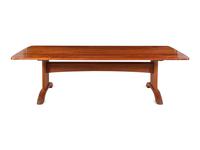 A Gary Weeks Studio Cherrywood Trestle Dining Table