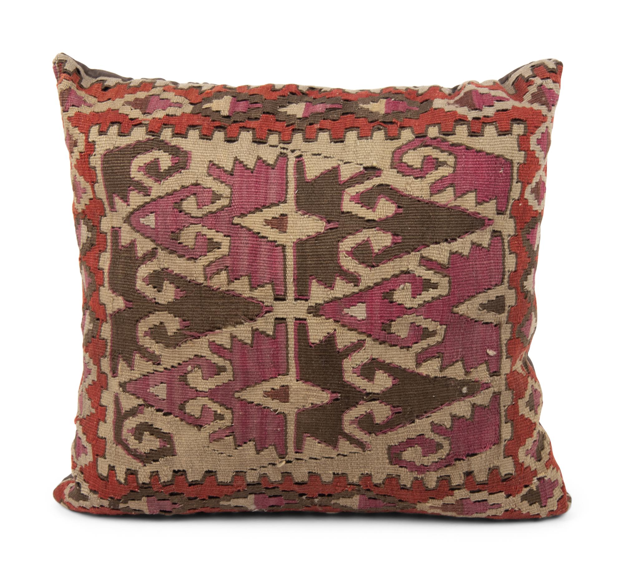 A Set of Six Kilim Upholstered Pillows