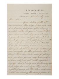 [CIVIL WAR]. War-date letters of Corporal Edwin J. Barden, 7th Regiment Connecticut Volunteer Infantry, combat soldier and later clerk at Headquarters Department of the South, Headquarters X Corps, and Headquarters US Army, Office of Chief Commissary.