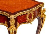 A Louis XV Style Gilt Bronze Mounted Parquetry Lady's Writing Table