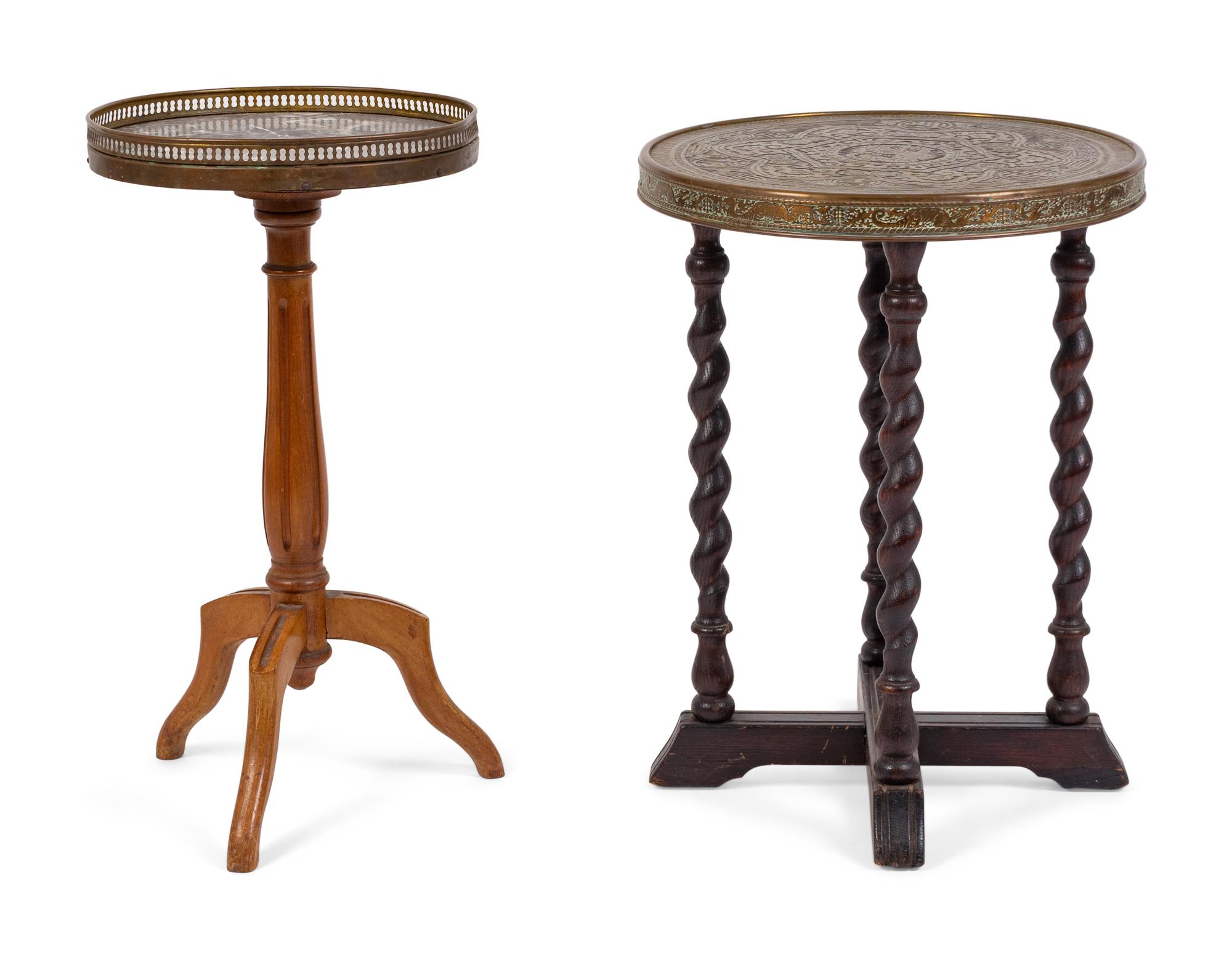 A Louis XV/XVI Transistional Style Gilt Metal Mounted Marble Top Gueridon — 20TH CENTURY