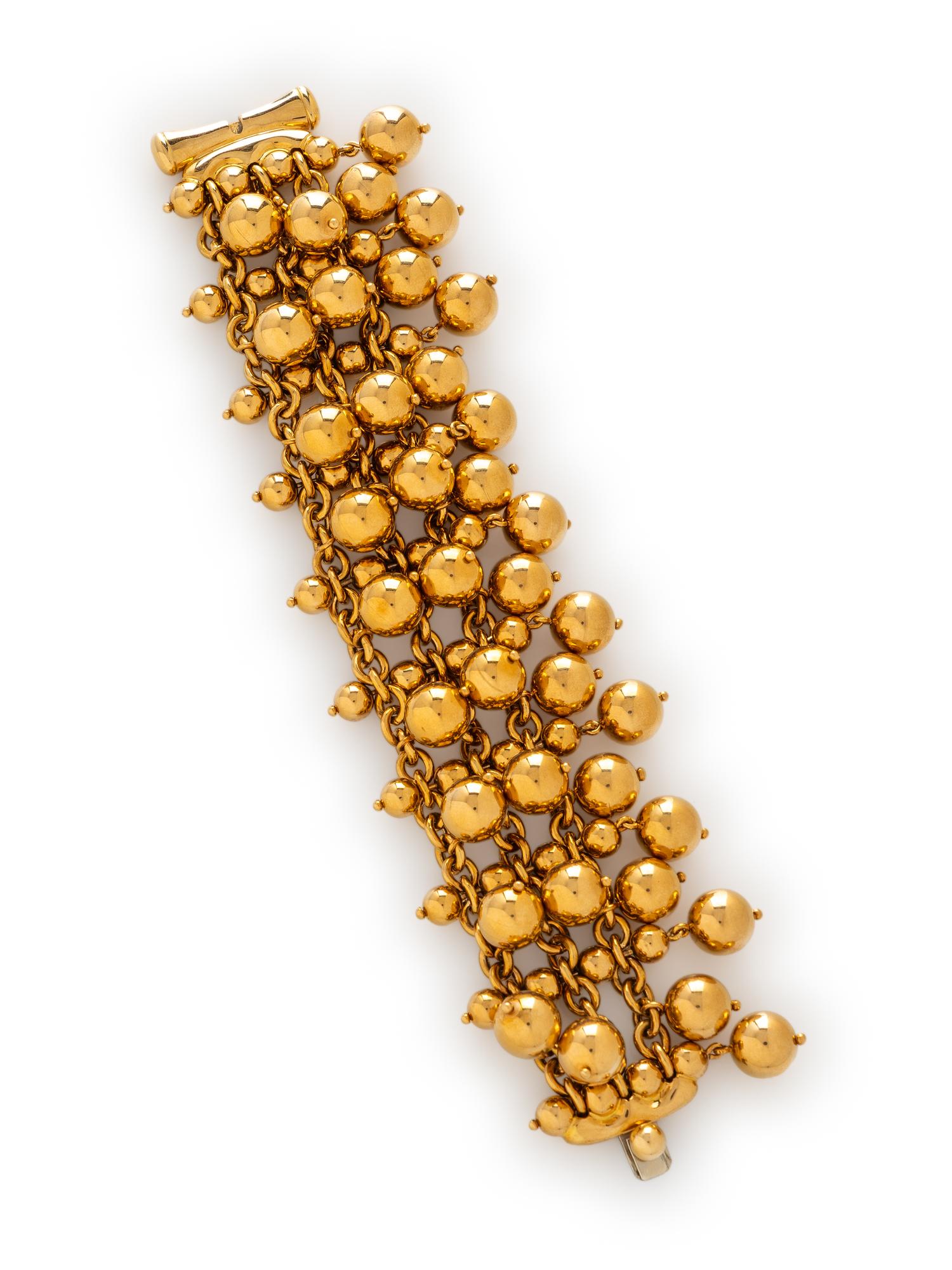BULGARI, YELLOW GOLD 'NATURALIA' BRACELET