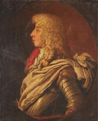 French School 18th century, Portrait of a Nobleman in Armor