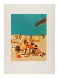 Six New York Artists Portfolio (complete portfolio of six) Including works by Alex Katz, Jack Beal, John Clem Clark, Malcom Morley, Bob Stanley, and Philip Pearlstein.
