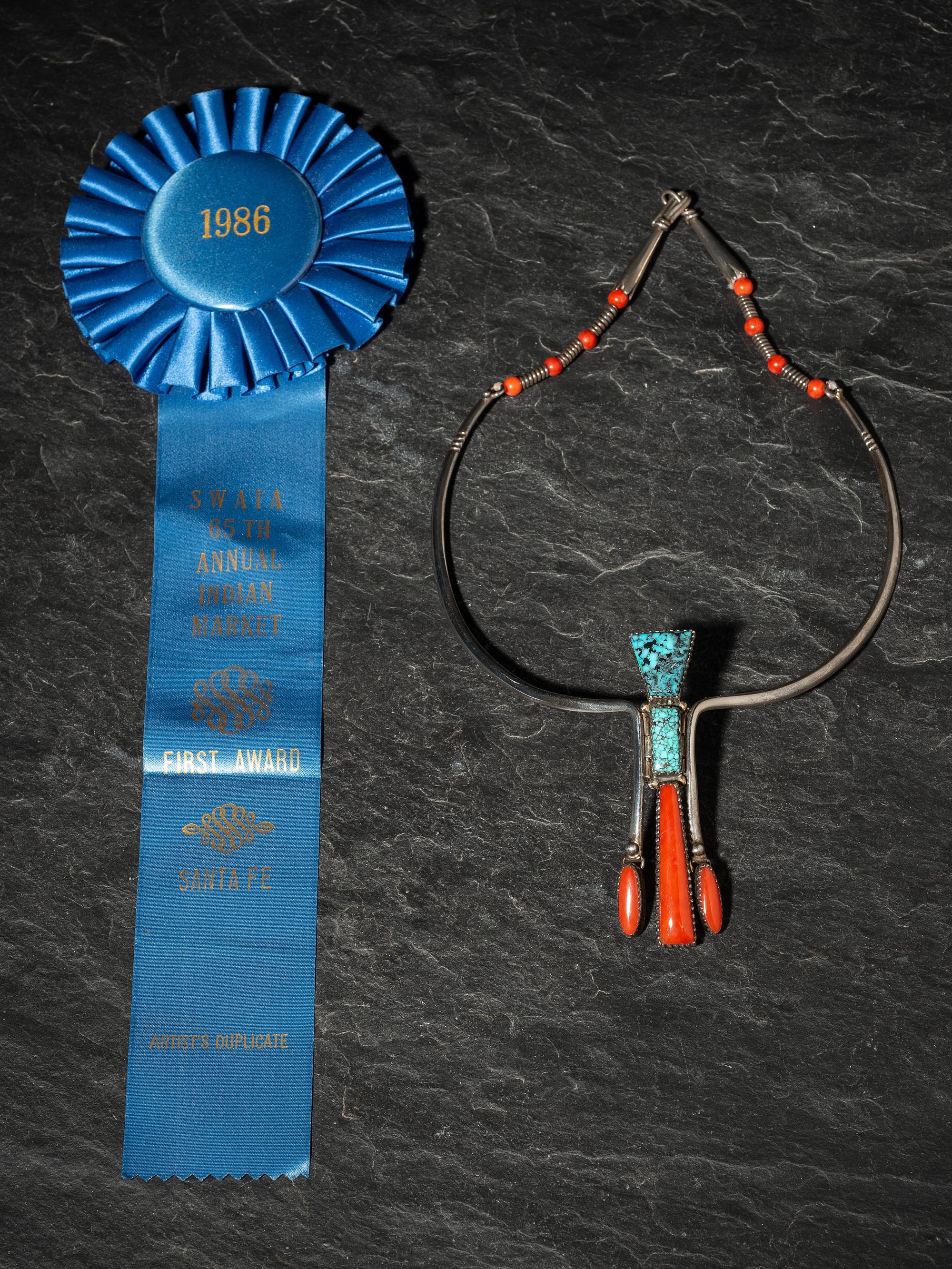 Award Winning Sterling Silver Ram's Horn Necklace
