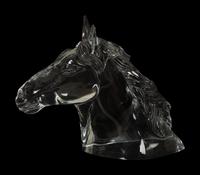A Baccarat Tête de Cheval Trophy Sculpture