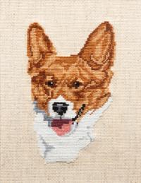 Three Works of Art depicting Pembroke Welsh Corgis Larger: 15 x 22 inches.
