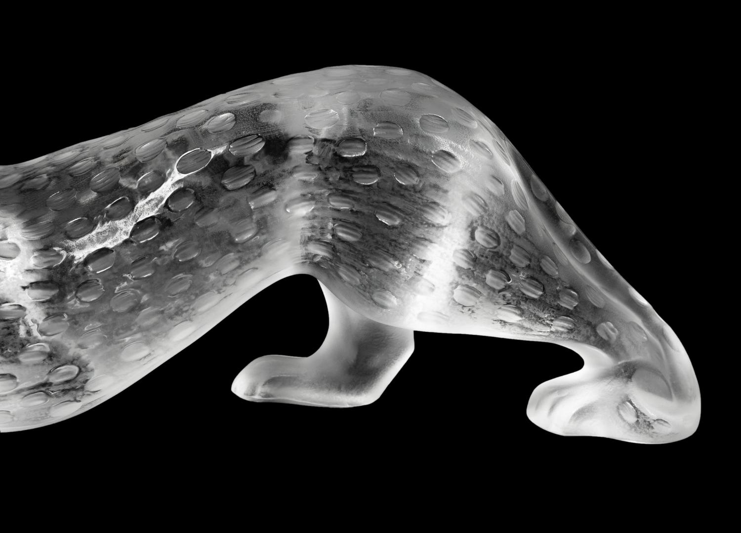 A Pair of Lalique Zelia Panther Sculptures