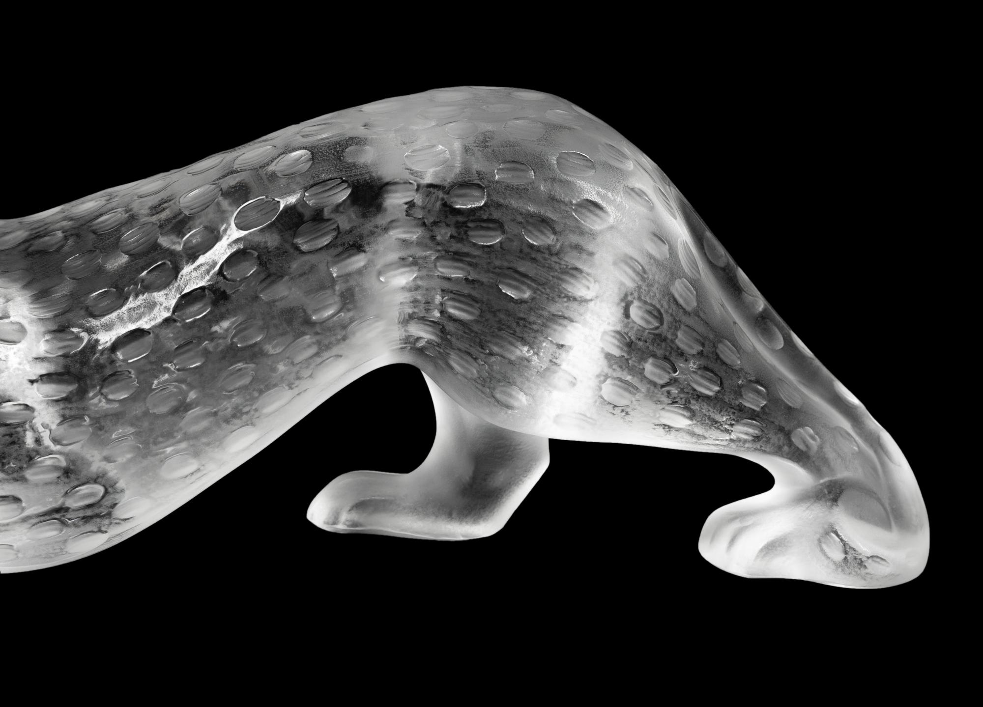 A Pair of Lalique Zelia Panther Sculptures