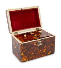 A Regency Tortoiseshell Tea Caddy