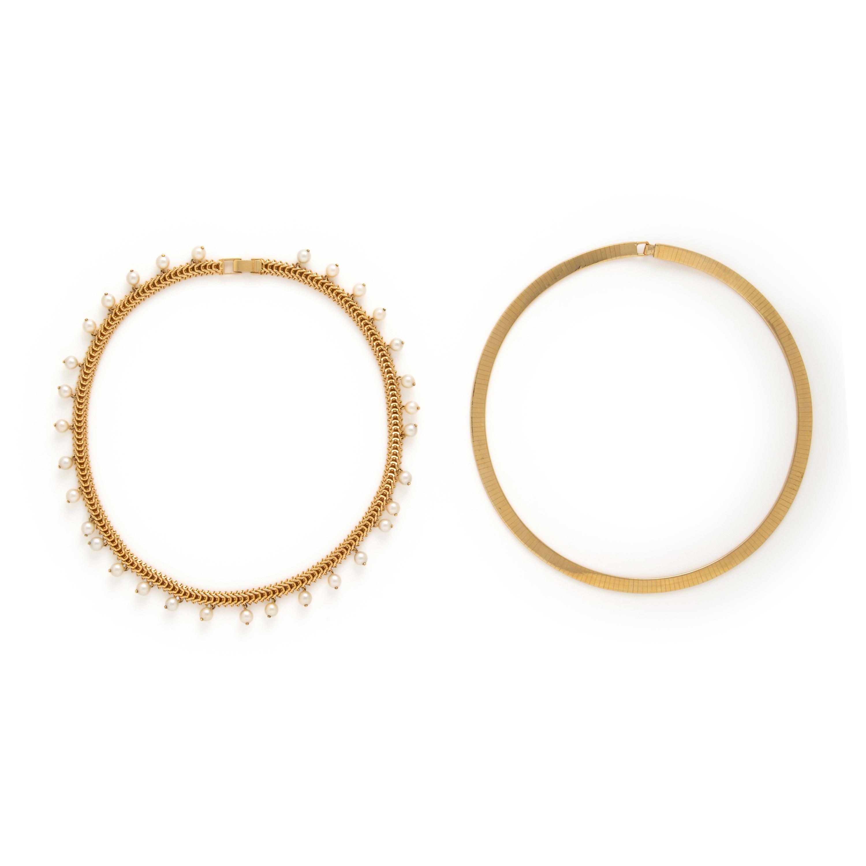 Two Yellow Gold Necklaces
