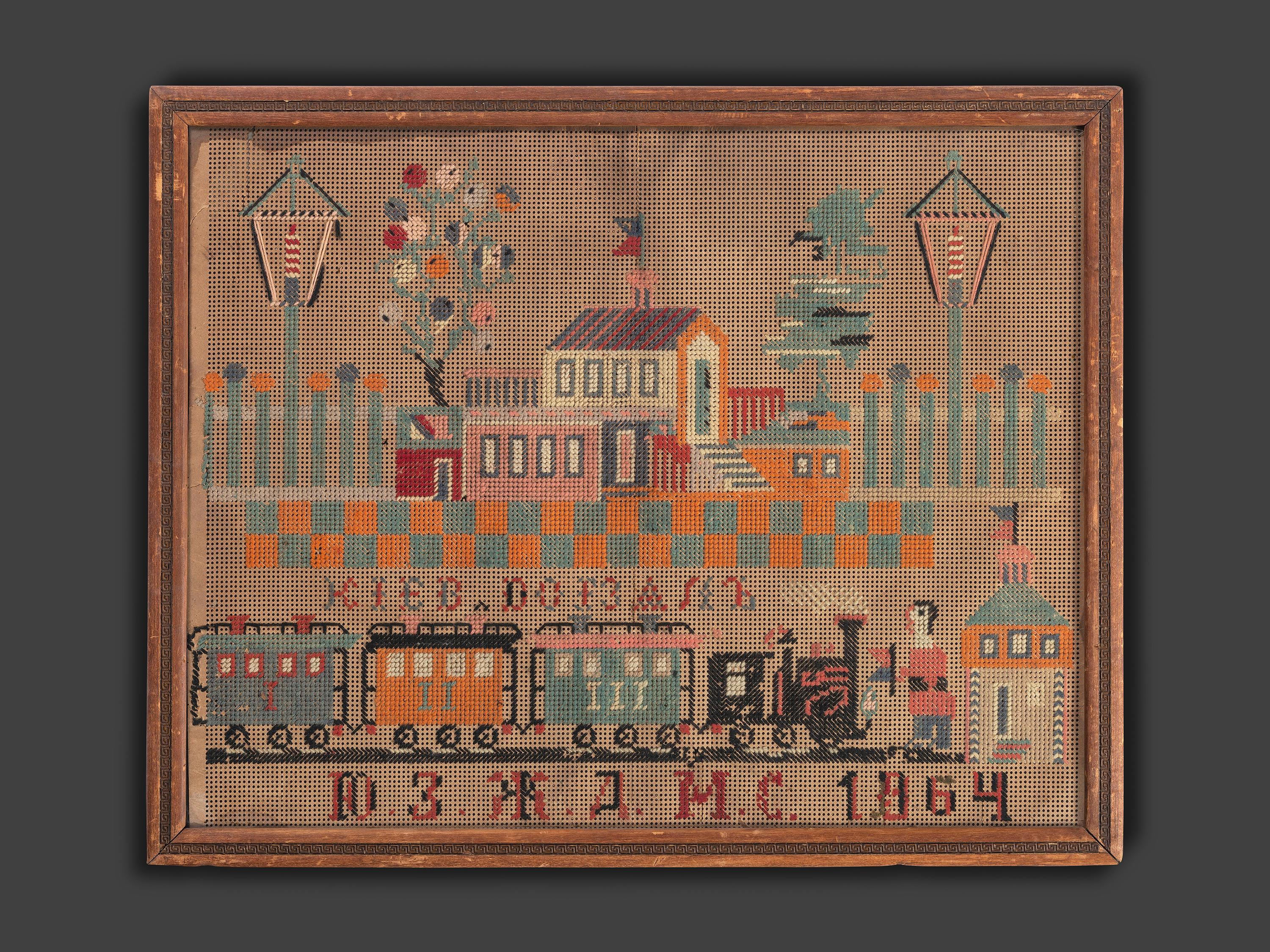 Three American Needlework Pictures