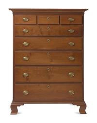 A Chippendale Cherry Tall Chest of Drawers, Southeastern Pennsylvania