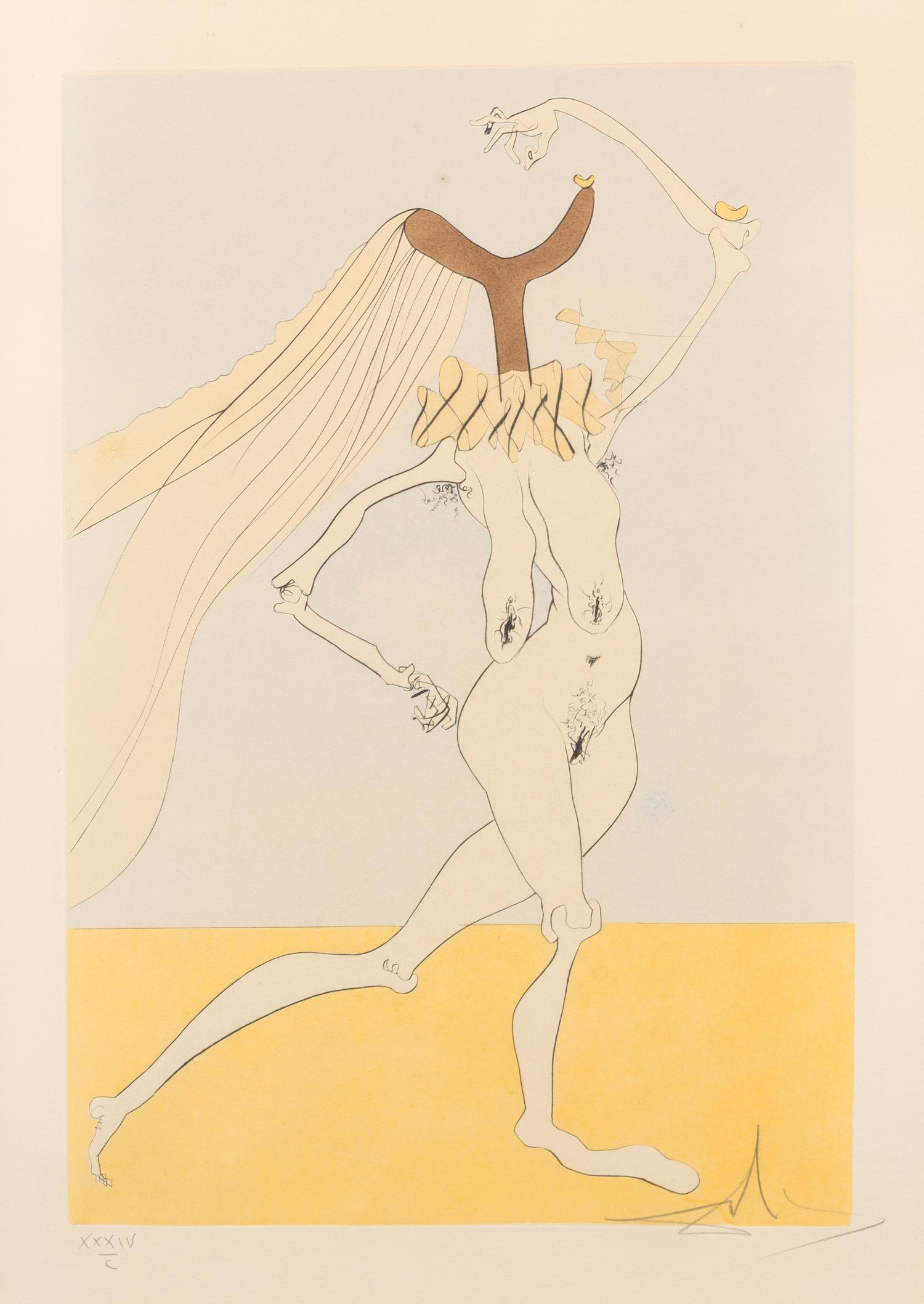 Salvador Dali, (Spanish, 1904-1989), Visions de Quevedo, 1975 (portfolio of 6)