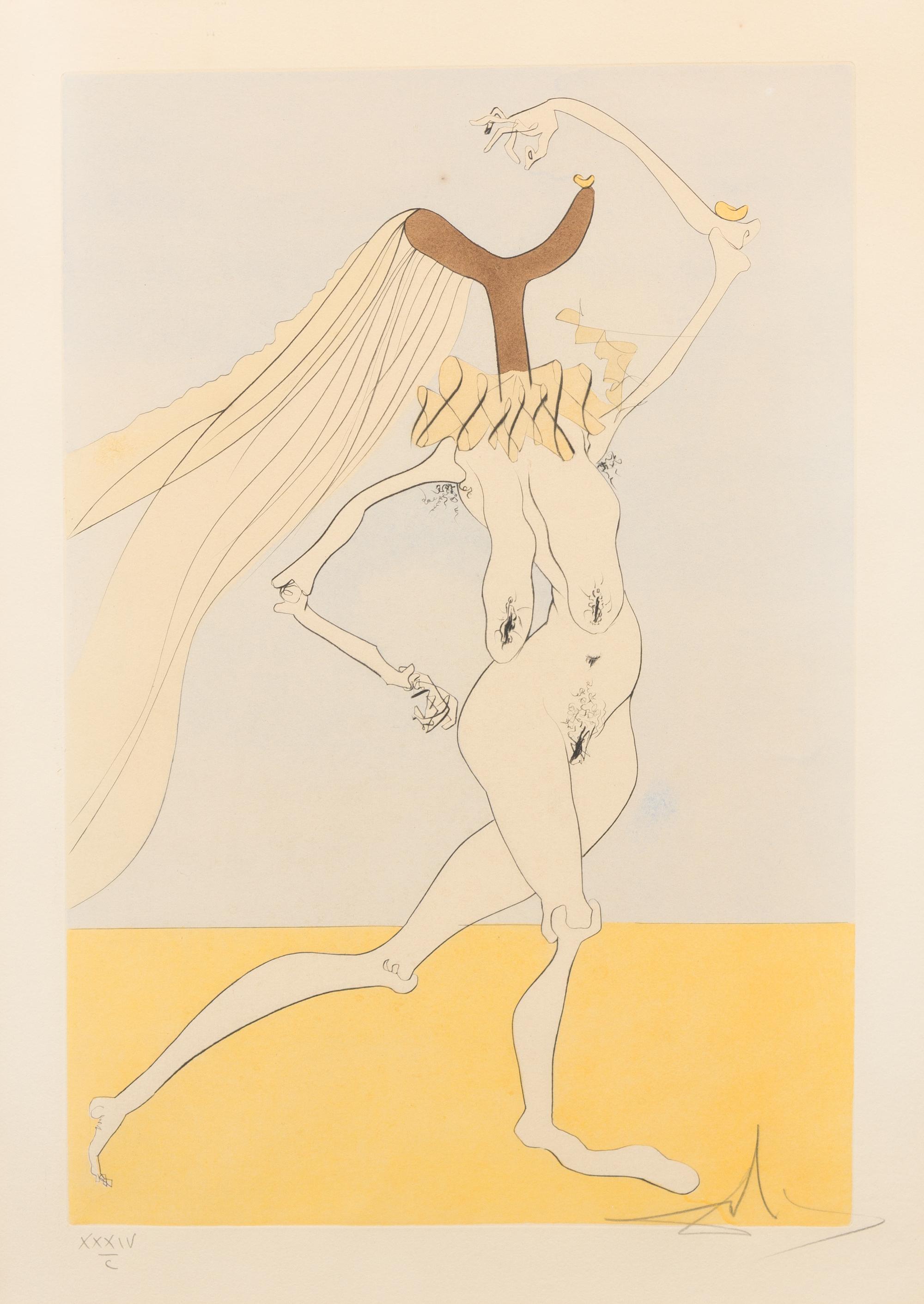 Salvador Dali, (Spanish, 1904-1989), Visions de Quevedo, 1975 (portfolio of 6)