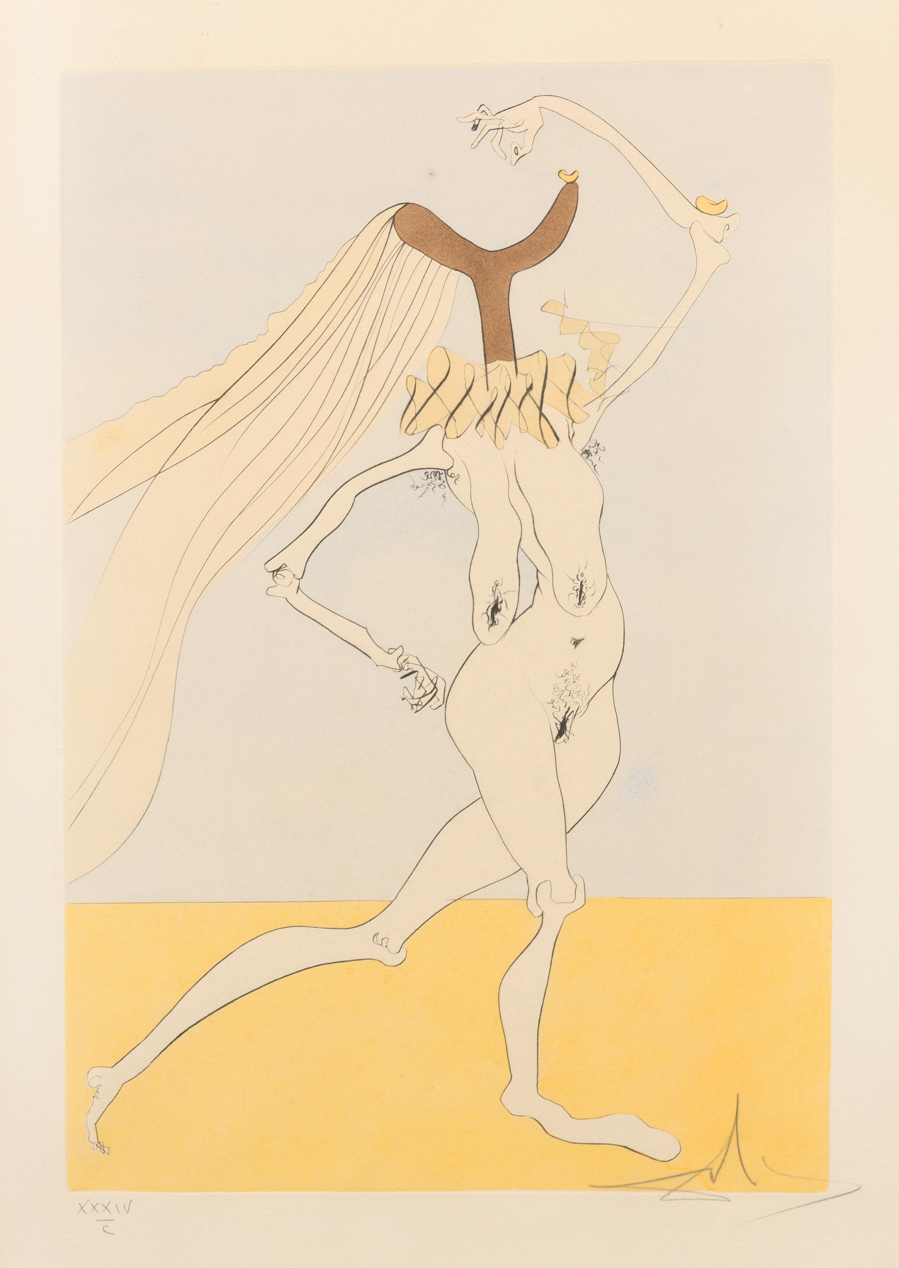 Salvador Dali, (Spanish, 1904-1989), Visions de Quevedo, 1975 (portfolio of 6)
