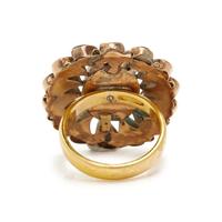 YELLOW GOLD AND ONYX WATCH AND RING