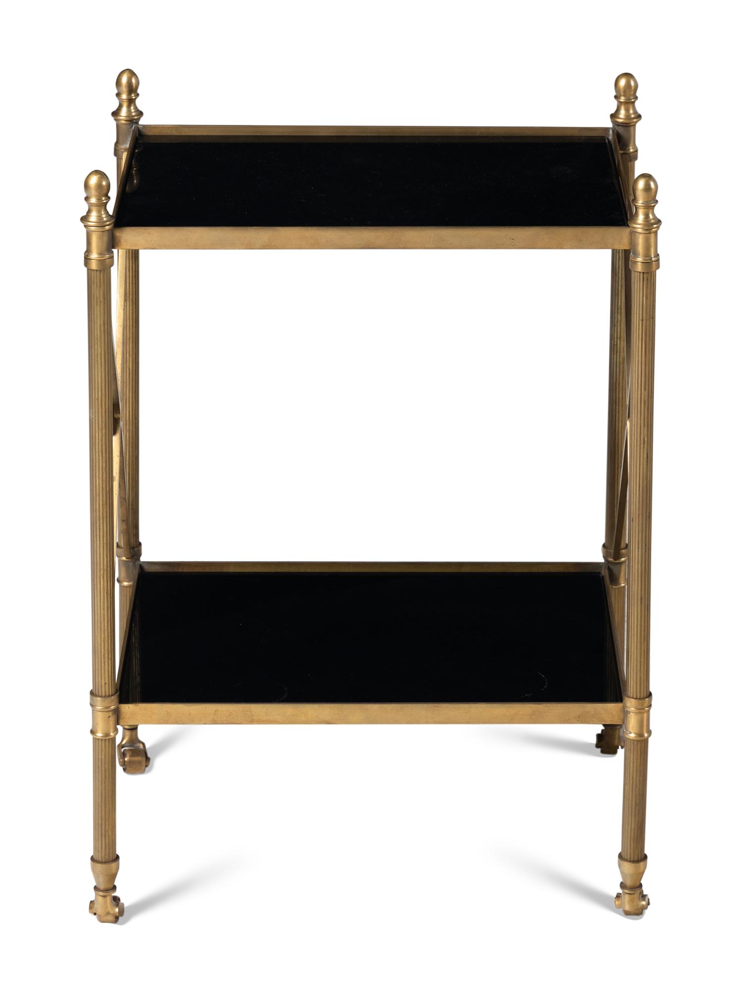 A Neoclassical Style Brass Side Table