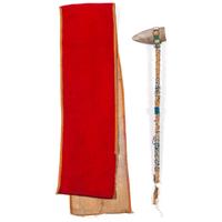 Plains Beaded Wool Strip, and Beaded Club