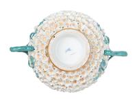 A Meissen Porcelain Schneeballen Covered Cup and Saucer — 19TH CENTURY