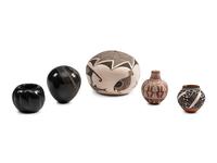 Acoma and Santa Clara Miniature Pottery Seed Jars