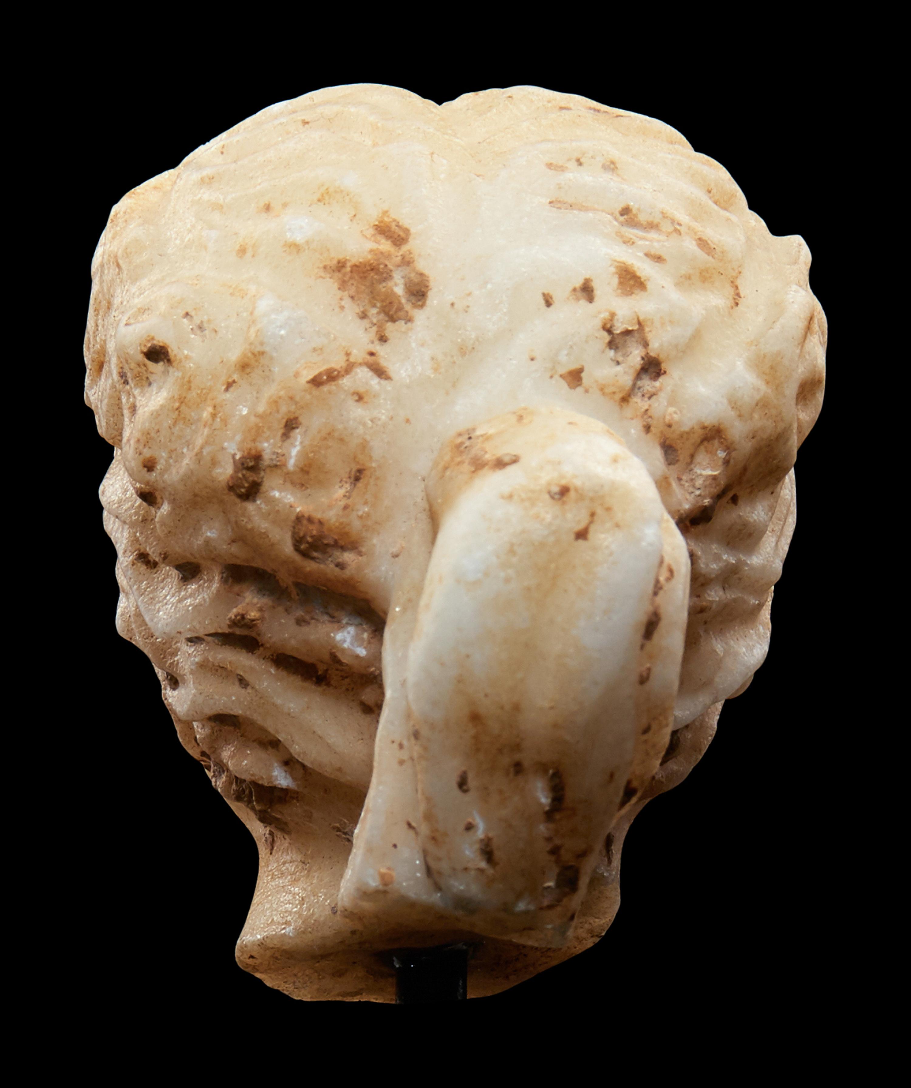 A Roman Marble Head of a Muse, Possibly Flora