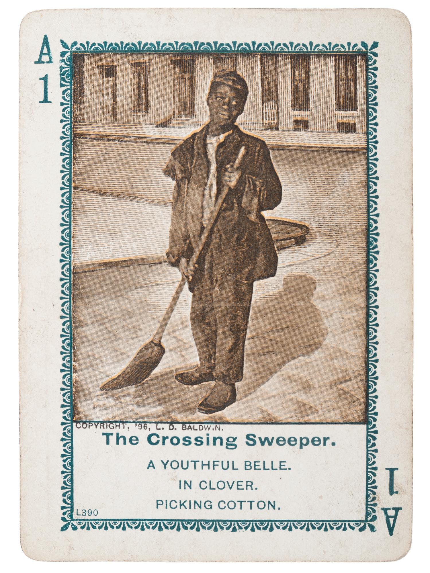 [AFRICAN AMERICANA - JIM CROW]. " In Dixie-Land " playing cards. Cincinnati, OH: Fireside Game Co., Cincinnati Game Co., 1897.